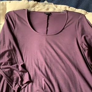 Torrid purple midi dress w shark bite hem